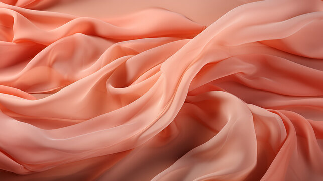 satin fabric texture, Creased Peach Fabric