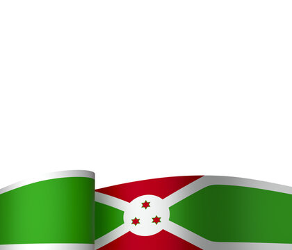 Burundi flag element design national independence day banner ribbon png
