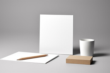 Blank Stationery Set Mockup created with Generative AI