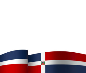 Dominican Republic flag element design national independence day banner ribbon png
