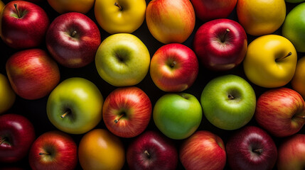 red and green apples