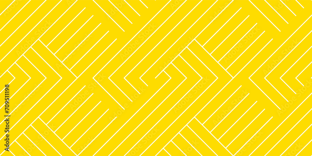 Poster Yellow summer background pattern line stripe chevron square zigzag seamless abstract vector design. Summer Background.