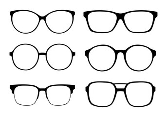 Set of sunglasses vector