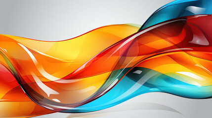 Abstract colorful wavy background with smooth lines. Vector illustration.