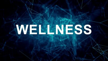 Animated futuristic texts about Massage Spa, relaxation and wellness services