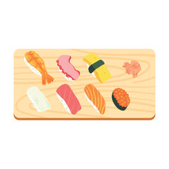 sushi food vector illustration