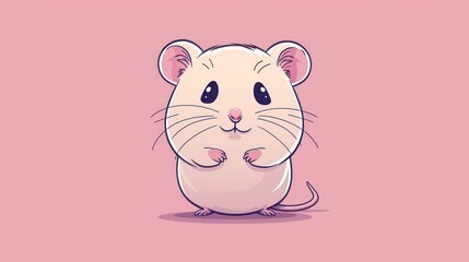  a cartoon mouse standing on its hind legs on a pink background with the caption of a cartoon mouse standing on its hind legs on a pink background.