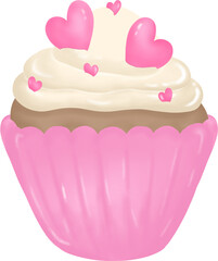 Mini heart Cupcake 