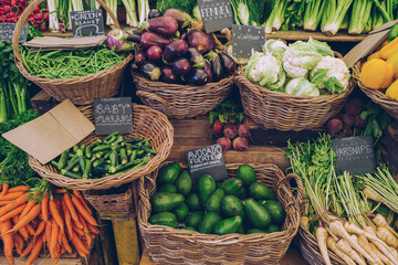 Vegetables for sale in the farmer's market