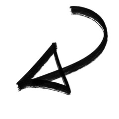 Arrow. Arrow scribble. Arrow doodle.