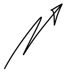 Arrow. Arrow Doodle. Arrow Scribble. Transparent background.