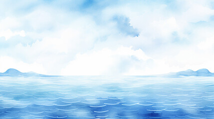 Fototapeta premium Abstract blue watercolor background.Hand painted watercolor. AI