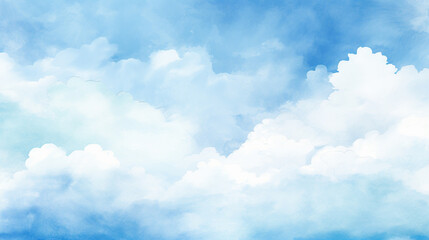 Abstract blue watercolor background.Hand painted watercolor. AI