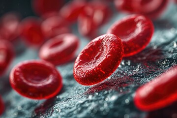 Blood cell. Medical science concept. Generative AI