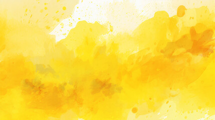 Abstract yellow watercolor background.Hand painted watercolor. AI