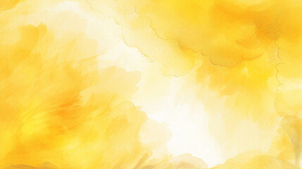 Abstract yellow watercolor background.Hand painted watercolor. AI