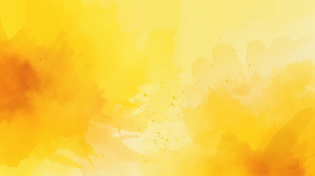 Abstract yellow watercolor background.Hand painted watercolor. AI