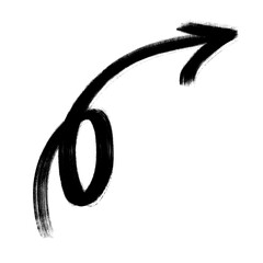 Arrow. Arrow Doodle. Arrow Scribble. Transparent background.