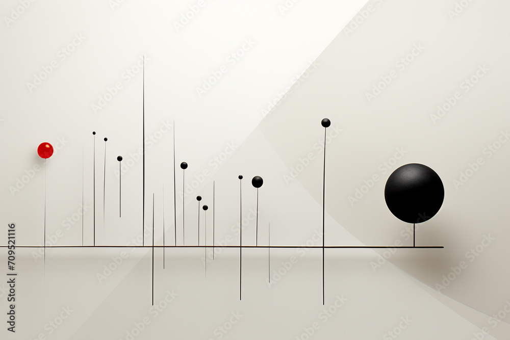 Poster A minimalist abstract design with a single line, symbolizing the journey of a single thought.