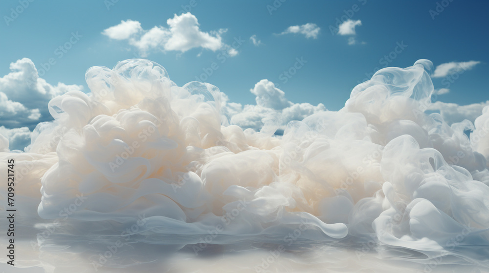 Aufkleber An image representing the concept of cloud computing, with floating, ethereal forms.