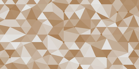 Triangles background texture. Geometric pattern. Abstract brown and light grey triangles vector. Polygon triangle background design