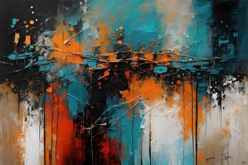 This image is of an original abstract art painting by T30 Gallery