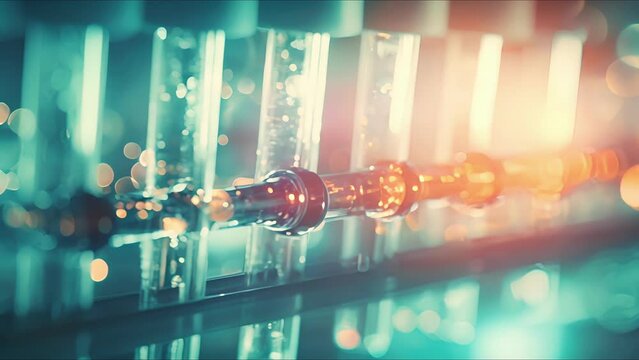 Closeup of a DNA extraction tube being heated in a genetic testing device for analysis.