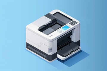 Office photocopier   icon in 3D style