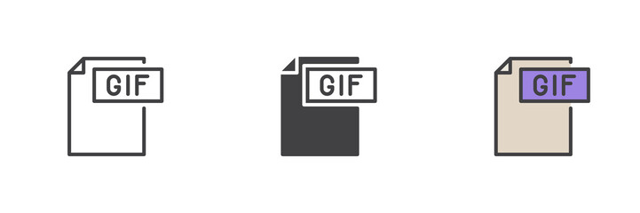 GIF file different style icon set