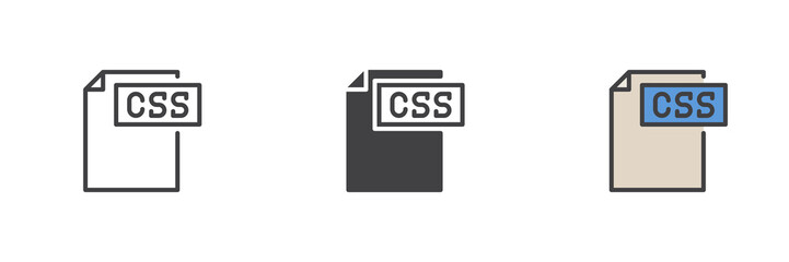 CSS file different style icon set