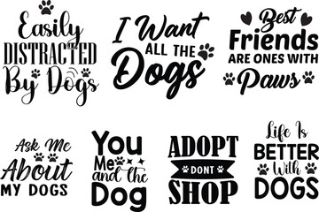 Dog Quotes lettering Bundle, 
 Dog Quotes Bundle
