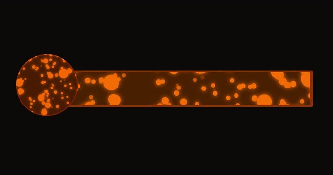 4K cool animated orange colors shades lower third in an alpha channel. Design orange color shades animation with particle lower third. Lower Third for a title, TV news, headline, and news channels. Ea