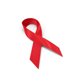 A realistic 3D ribbon PNG in white to raise awareness about cancer and promote its prevention, detection and treatment, an iconic ribbon of World Cancer Day and a symbol of breast cancer awareness