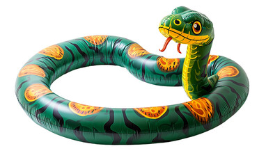 Inflatable Snake On Transparent Background.