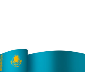 Kazakhstan flag element design national independence day banner ribbon png
