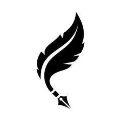 Feather Pen Vector Logo Design Template