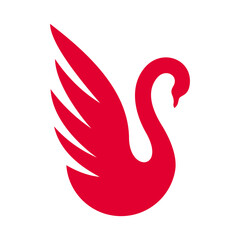 Swan Vector Logo Design Template
