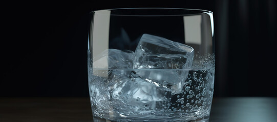glass filled with ice cubes, cold, frozen 18