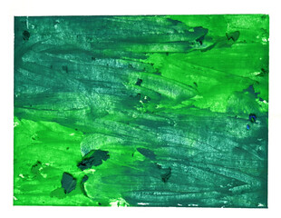 green oil pastel texture on white paper background