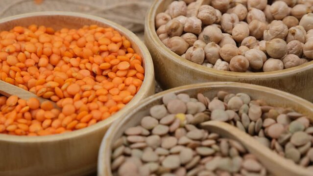 lentils and chickpeas
