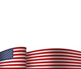 United States flag element design national independence day banner ribbon png
