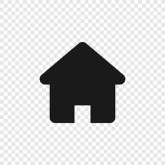 house shape with black color and transparent background