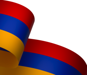 Armenia flag element design national independence day banner ribbon png
