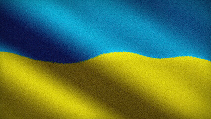 Wavy texture of the heroic flag of Ukraine.