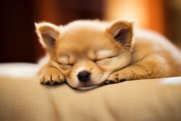 Charming Puppy Sleeps Peacefully