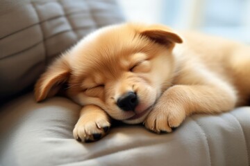 Charming Puppy Sleeps Peacefully