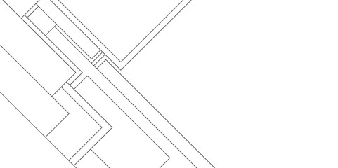 White geometric tech and business background with geometric lines, Paper geometric composition with abstract lines, Mock-ups paper isolated on white background, Industrial construction design.