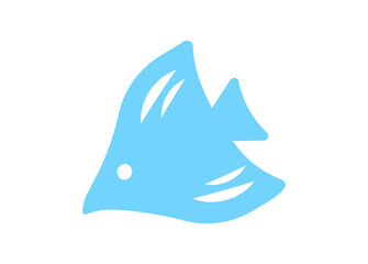 水色の鳥の北欧風イラスト