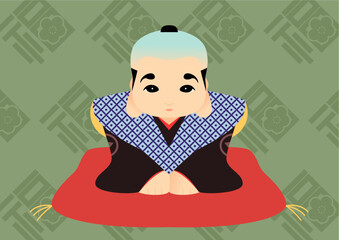 Traditional Japanese Illustration｜伝統的なイラスト|
福助｜背景あり