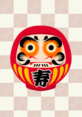 Traditional Japanese Illustration｜伝統的なイラスト|
だるま｜背景あり